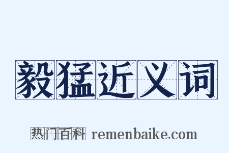 毅猛近义词是什么意思的图片